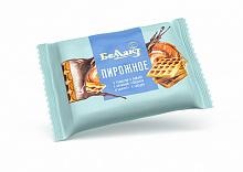 Пирожное с творогом с начинкой Вареная сгущенка на вафле 23 % 100гр Тм Беллакт