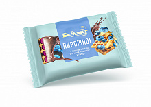 Пирожное с творогом с черничной начинкой на вафле 23 % 100гр Тм Беллакт