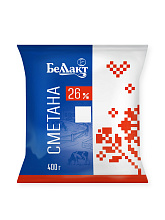 Сметана в полимерной пленке 26% 400 гр Тм Беллакт