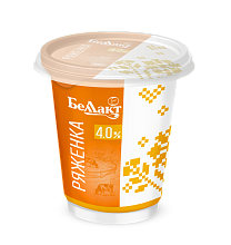 Ряженка в полимерном стакане 4% 380 гр Тм Беллакт