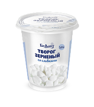 Творог зерненый в полимерном стакане 5% 380гр Тм Беллакт