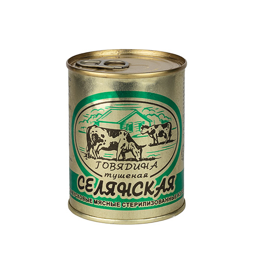 Консервы мясные Селянская говядина тушеная МК Березовский 338 гр