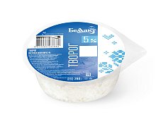 Творог с массовой долей жира 5% в азотной среде 280гр Тм Беллакт