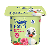 Йогурт для детей раннего возраста Малина-Земляника 3% Тм Беллакт 100 гр