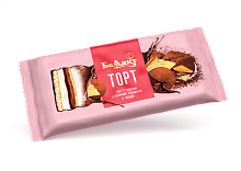 Торт с творожной начинкой Трюфель в глазури 24% 200гр Тм Беллакт