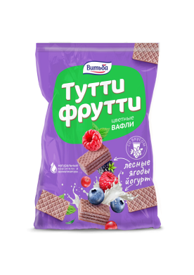Вафли со вкусом йогурта-лесные ягоды ТМ Витьба 150г