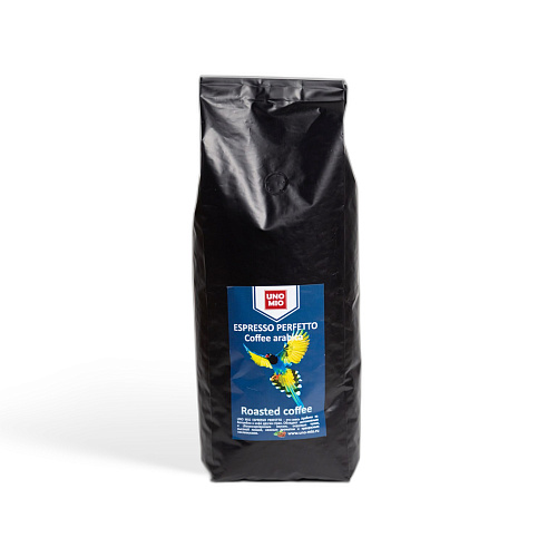 Кофе в зернах темная обжарка Uno Mio Espresso Perfetto 1 кг