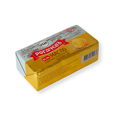 Масло сливочное Традиционное м.д.ж. 82,5% Рогачев 1000 гр