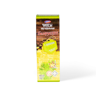 Чипсы картофельные Белорусские с укропом тм Мира 200 гр