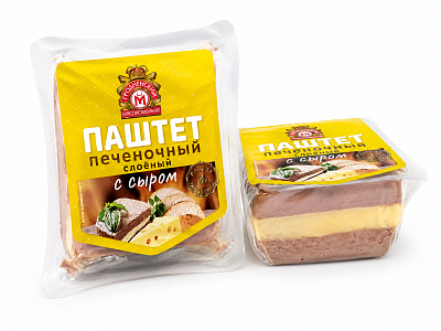 Паштет Печеночный слоеный с сыром Гродненский МК