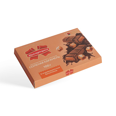 Шоколад Молочный с соленой карамелью 100 гр Коммунарка