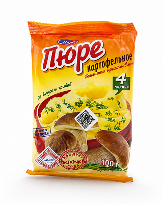 Пюре картофельное со вкусом грибов Тм Мира 100 гр