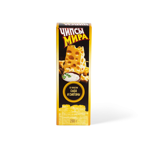 Чипсы картофельные Мира со вкусом сыра и сметаны 200 гр
