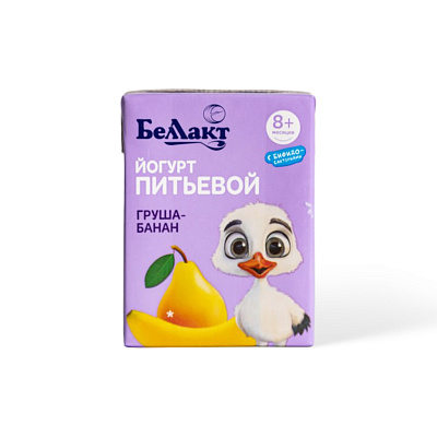 Йогурт питьевой для детей раннего возраста Груша-банан 210 гр Тм Беллакт 