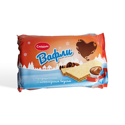 Вафли Традиционные с шоколадным вкусом Слодыч 300гр