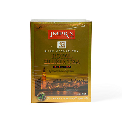 Чай черный крупный лист Королевский Эликсир золотой Импра  250 гр