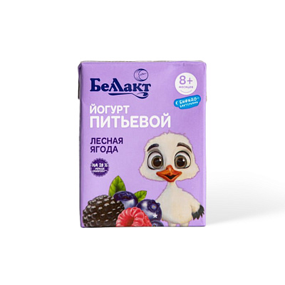 Йогурт питьевой для детей раннего возраста Лесная ягода 210 гр Тм Беллакт 