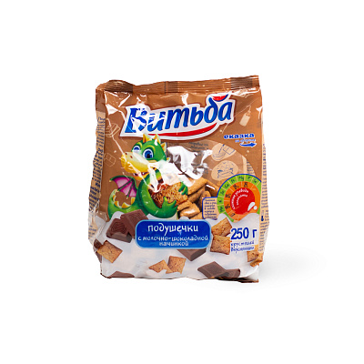 Подушечки с начинкой молочно шоколадной Витьба 250 гр