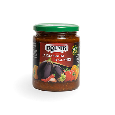 Баклажаны в аджике ТМ Рольник 420 гр 