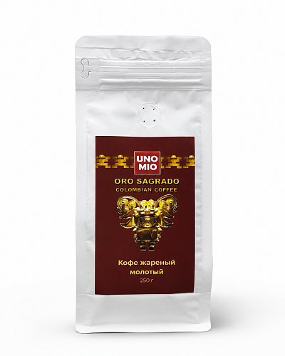 Кофе молотый Uno Mio Oro Sagrado 250 гр