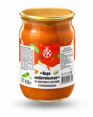 Икра Любительская из кабачков Ляховичский КЗ 510 гр 
