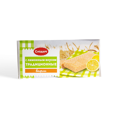 Вафли Традиционные с лимонным вкусом Слодыч 100гр