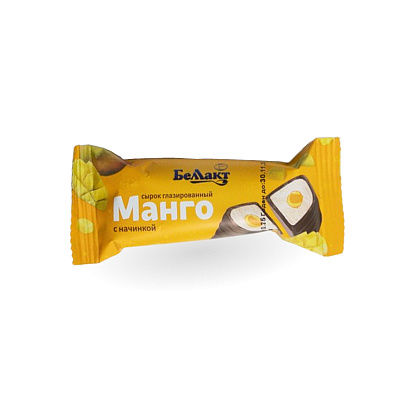 Сырок творожный глазированный с манго 18% 40гр Тм Беллакт
