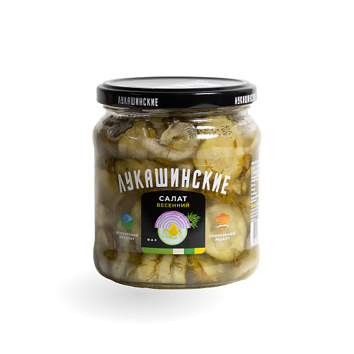 Салат из свежих огурцов Весенний ТМ Лукашинские 430 гр