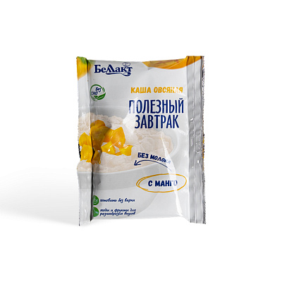 Каша овсяная с молоком и манго быстрого приготовления Беллакт 30 гр