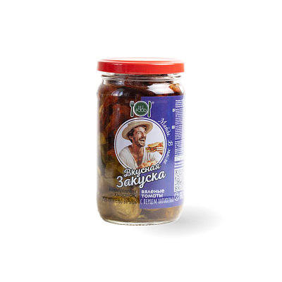 Вяленые томаты Вкусная Закуска с перцем халапенью 350 гр