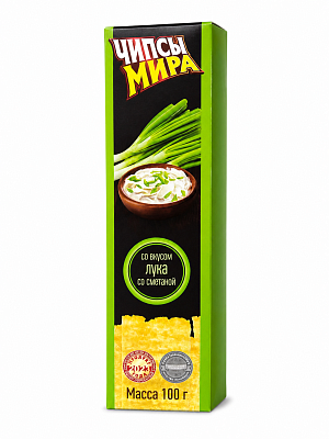 Чипсы картофельные Мира со вкусом лука со сметаны Тм Мира 100 гр