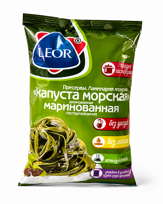 Капуста морская шинкованная маринованная ТМ Леор 300 гр