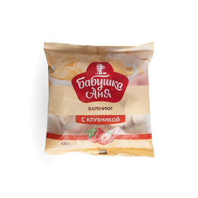 Вареники с клубникой ТМ Бабушка Аня 430 гр
