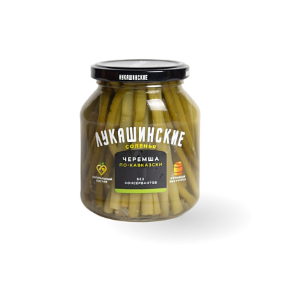 Черемша соленая по-кавказки ТМ Лукашинские 340 гр