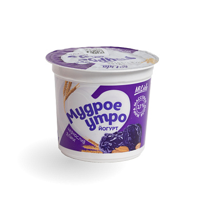 Йогурт с черносливом и злаками в пластиковом стакане 2,7% ТМ Milida 150 гр