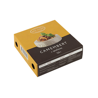 Сыр мягкий Kamembert c грибами 50% Тм Great Kitchen 125 гр