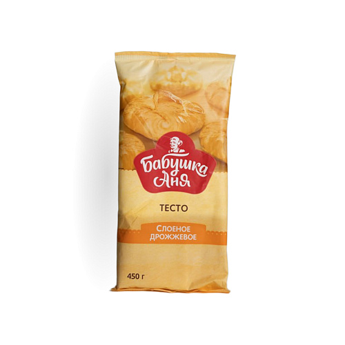 Тесто слоеное дрожжевое ТМ Бабушка Аня 450 гр