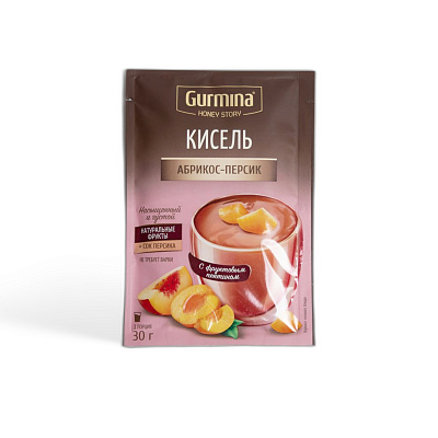 Кисель со вкусом абрикоса и персика ТМ Gurmina 30 г