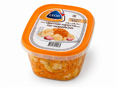 Салат Цветная капуста по-корейски ТМ Леор 350 гр