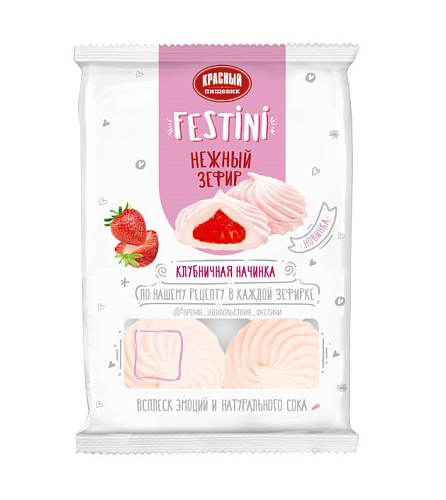 Зефир с клубничной начинкой ООО Красный Пищевик 250 гр