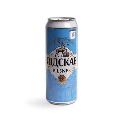 Пиво светлое пастеризованное Лидское Пилснер (банка) 0.45 л