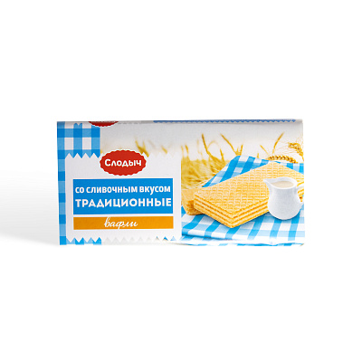 Вафли Традиционные со сливочным вкусом Слодыч 100гр