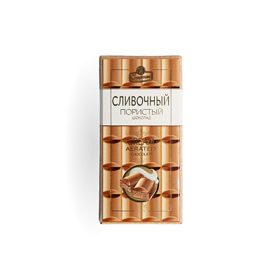 Шоколад Пористый Сливочный пенал ОАО Спартак 70 гр