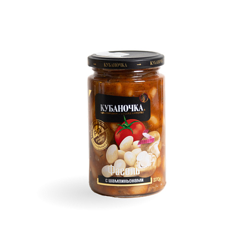 Фасоль с шампиньонами ТМ Кубаночка 370 гр