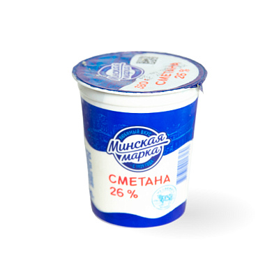 Сметана Минская марка 25 %  380 гр.Минск БЗМЖ