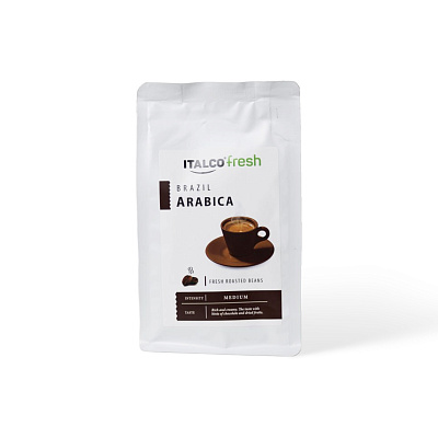 Кофе жареный в зернах Italco Arabica Brazil 175 гр