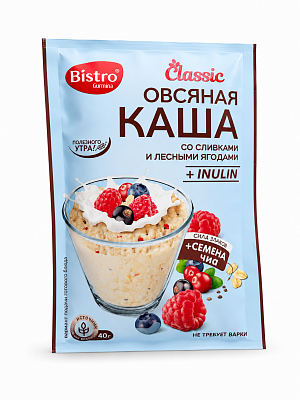 Каша овсяная со сливками и лесными ягодами ТМ Gurmina 40 г