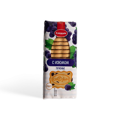 Печенье с Изюмом Слодыч 390 гр