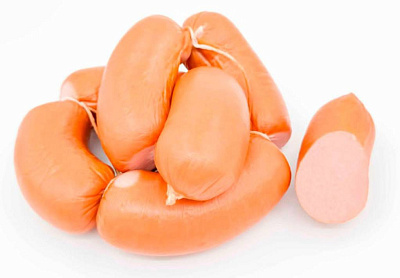 Сардельки вареные Лакомые новые высшего сорта Слуцкий МК