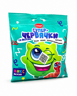 Конфеты Вкус вишня,лайм ,черная смородина ,персик Слодыч 75 гр